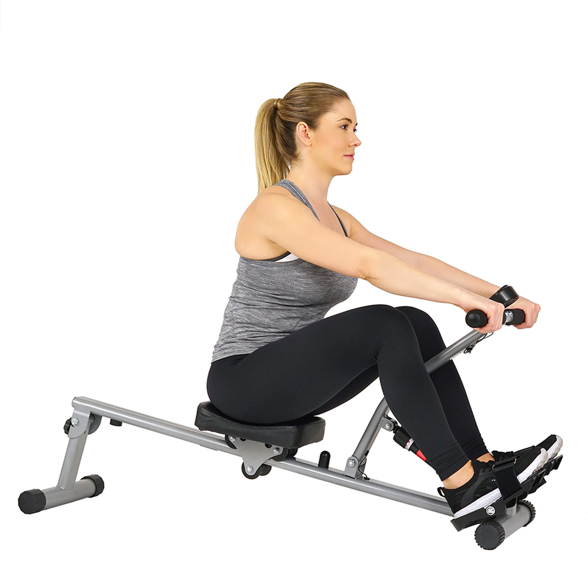 Rowing Machine Rower with Digital Monitor and Adjustable Resistance N7009