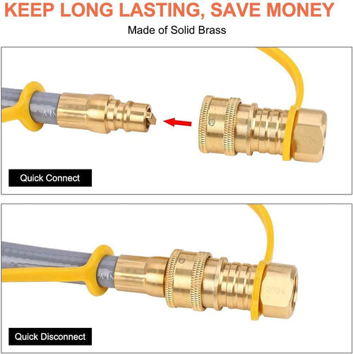 24 Feet 3/8 Inch Natural Gas Grill Hose with Quick Connect Y992
