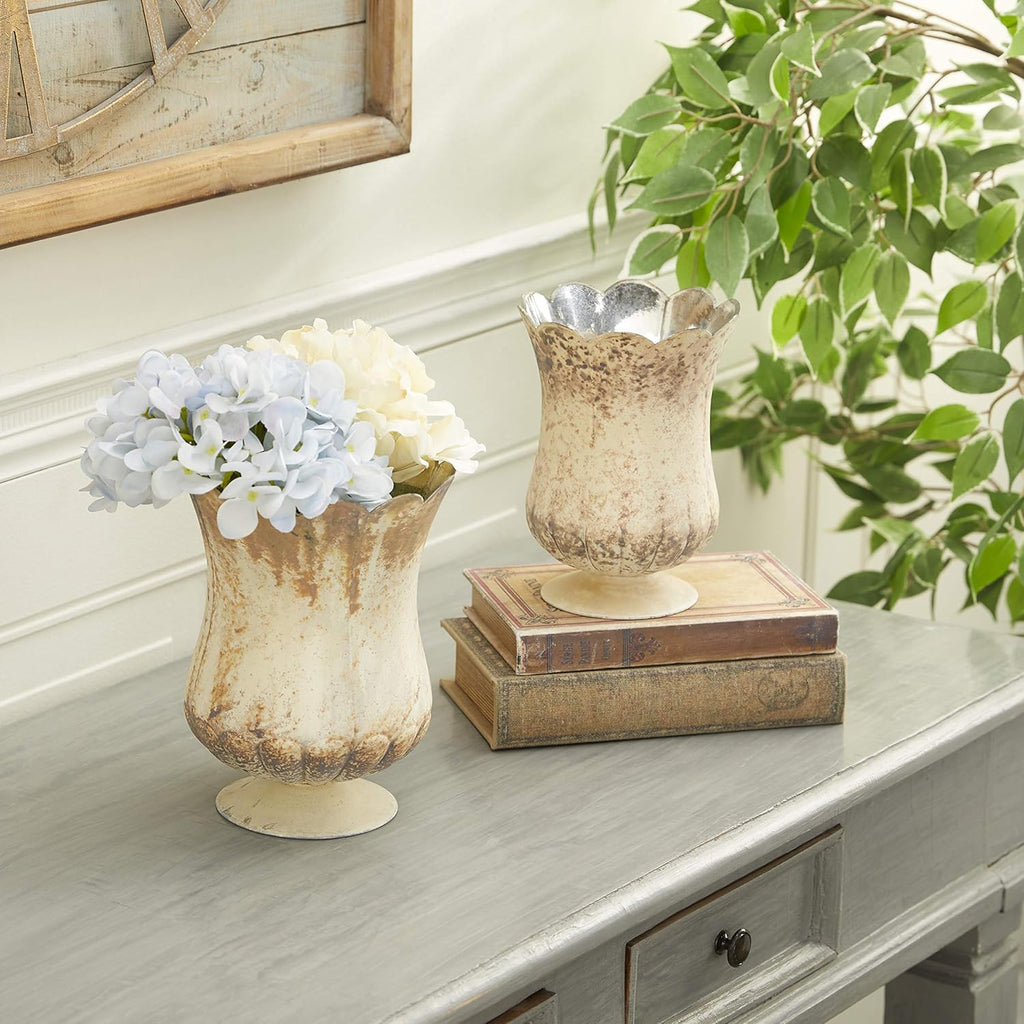 White Candle Holder Set of 2 R242