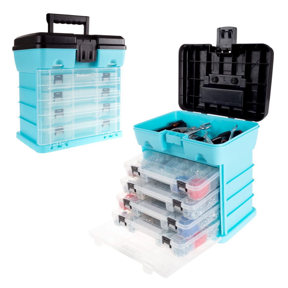 Green 4 Drawer Storage and Tool Box R669583