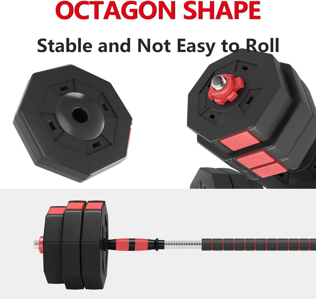 Adjustable Dumbbells Set 55LB 3 in 1 L5125