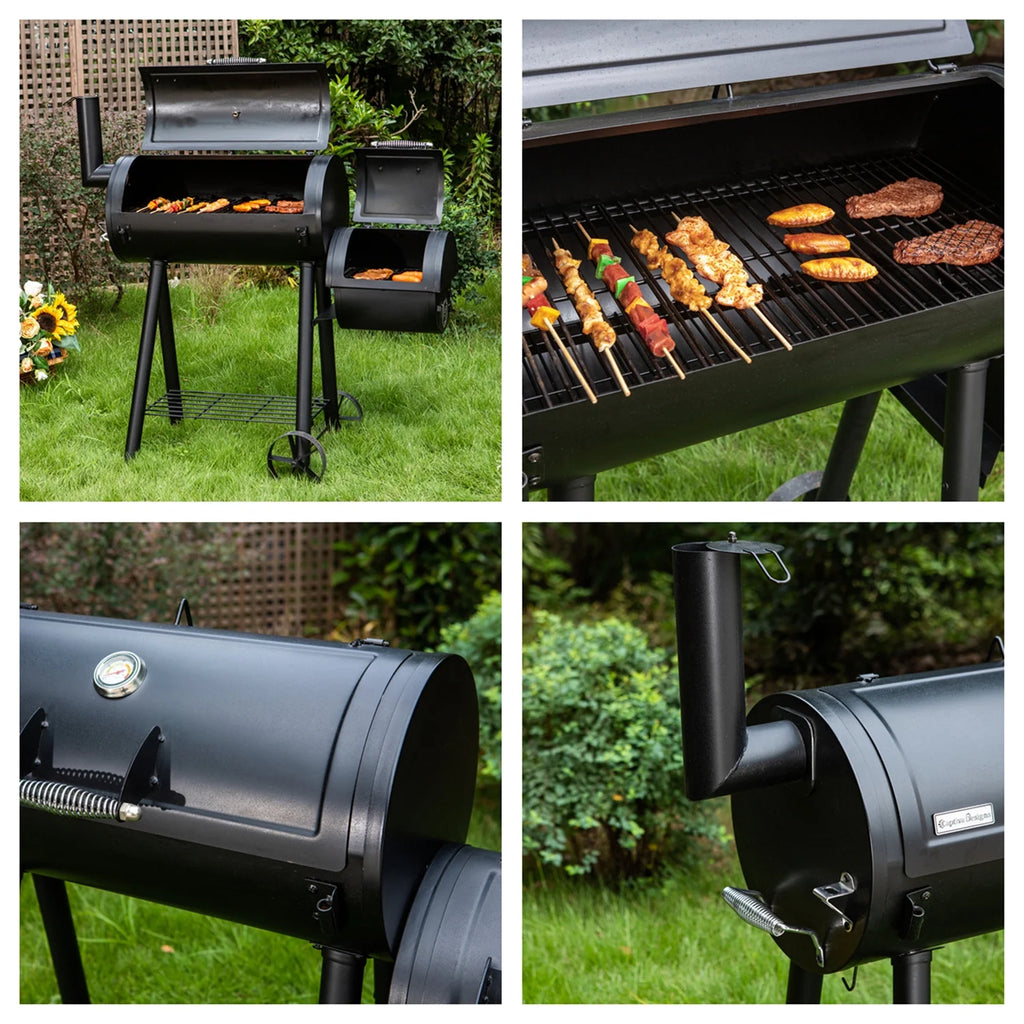 28'' Charcoal Grill with Offset Smoker N434494