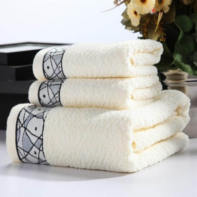 Cotton 3-Piece Bath Towels Set W5469