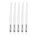 9 in. 6 TPI Bi-metal Reciprocating Saw Blades, 5 Pack E145