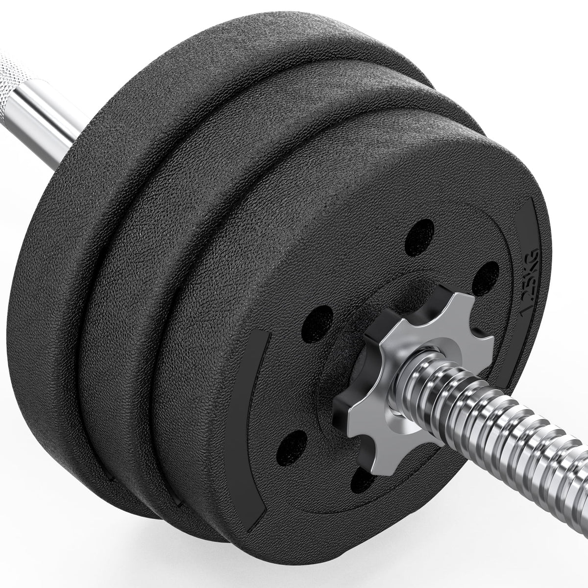 66LB 2 in 1 Adjustable Weight Set with Curl Bar Q865571