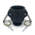 1-1/2 Female Camlock x 1-1/2 Male NPT Poly Cam Lock Fitting Pack of 2 U555