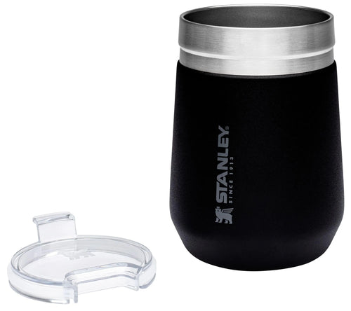 10 oz Matte Black Wine Tumbler F6155