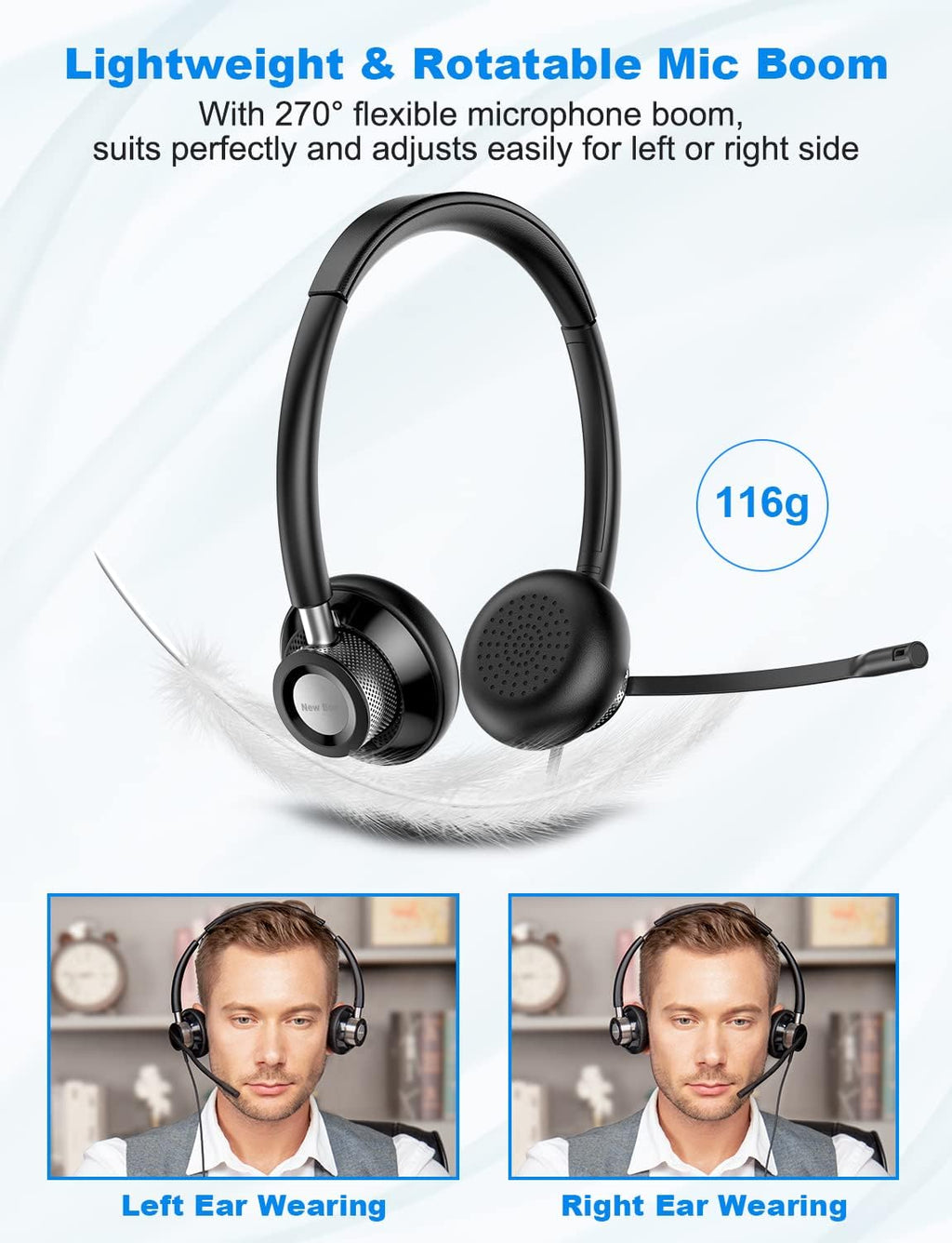 USB Headset with Microphone Wired Computer Headset G637