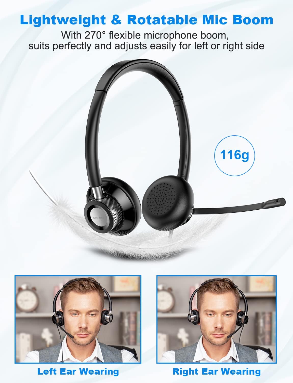 USB Headset with Microphone Wired Computer Headset G637