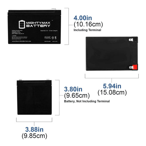 12V 12Ah SLA Battery 3 Pack L268887