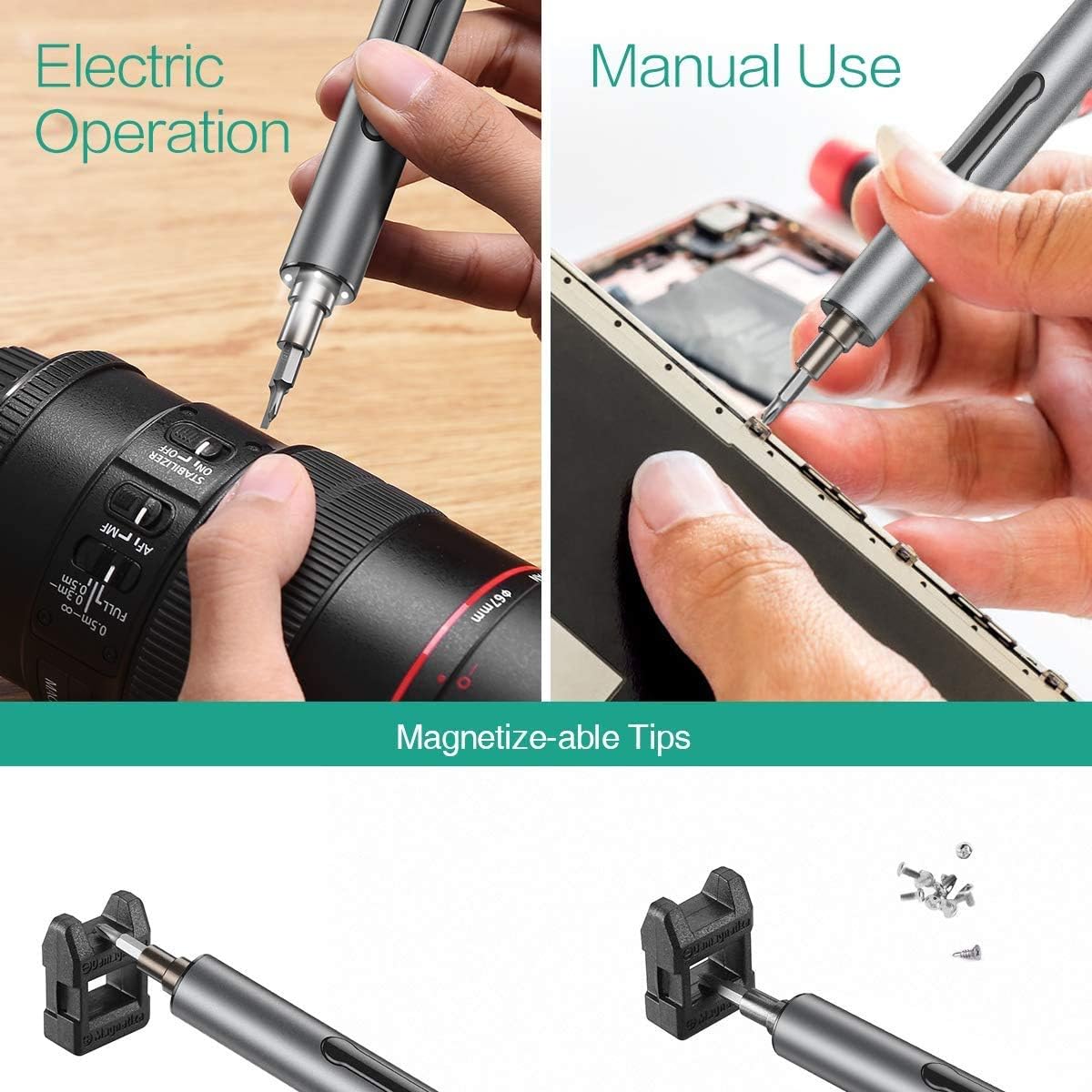 Mini Electric Precision Screwdriver with 55 Driver Bits M218769