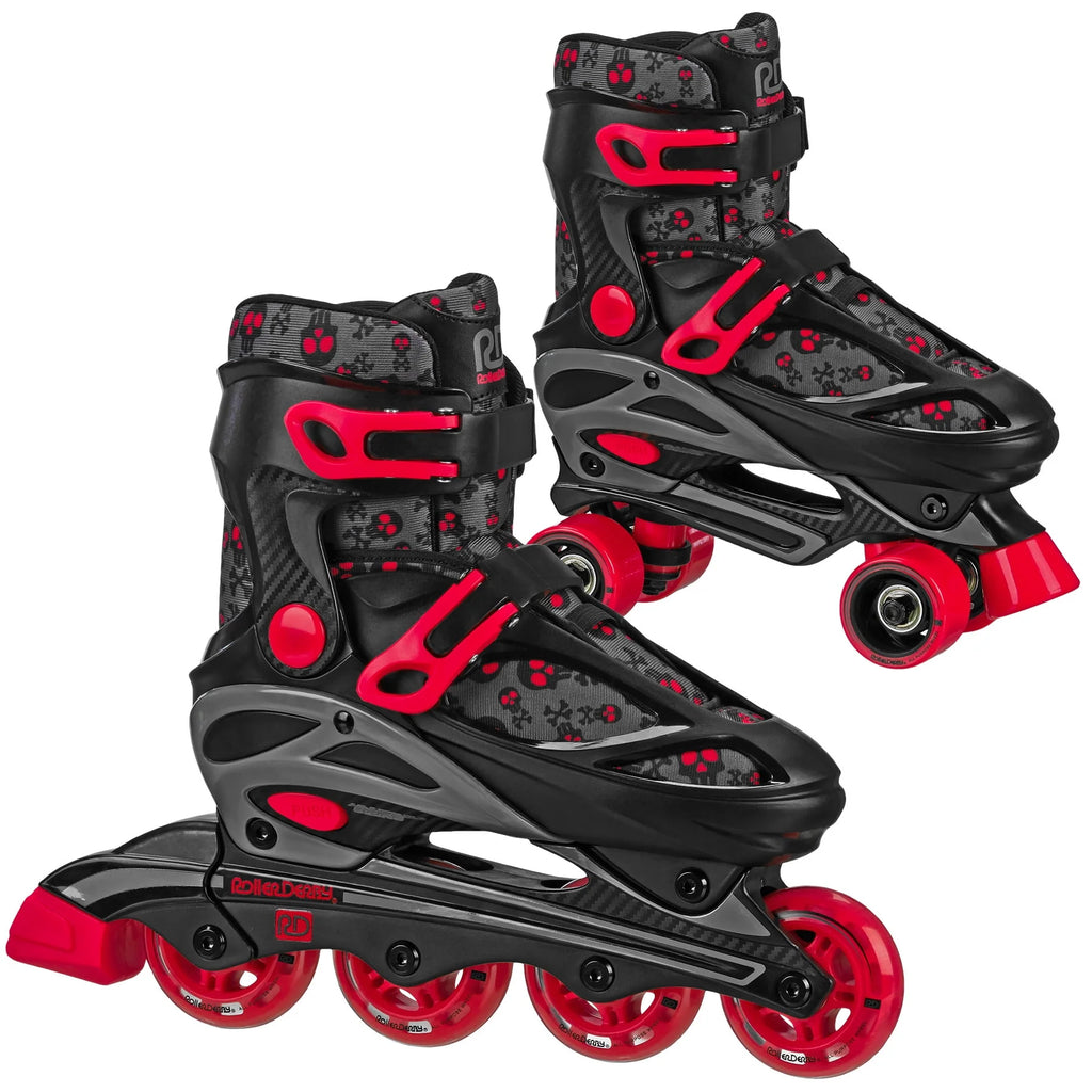 Boys 2-in-1 Roller/Inline Skates Black/Green K43490