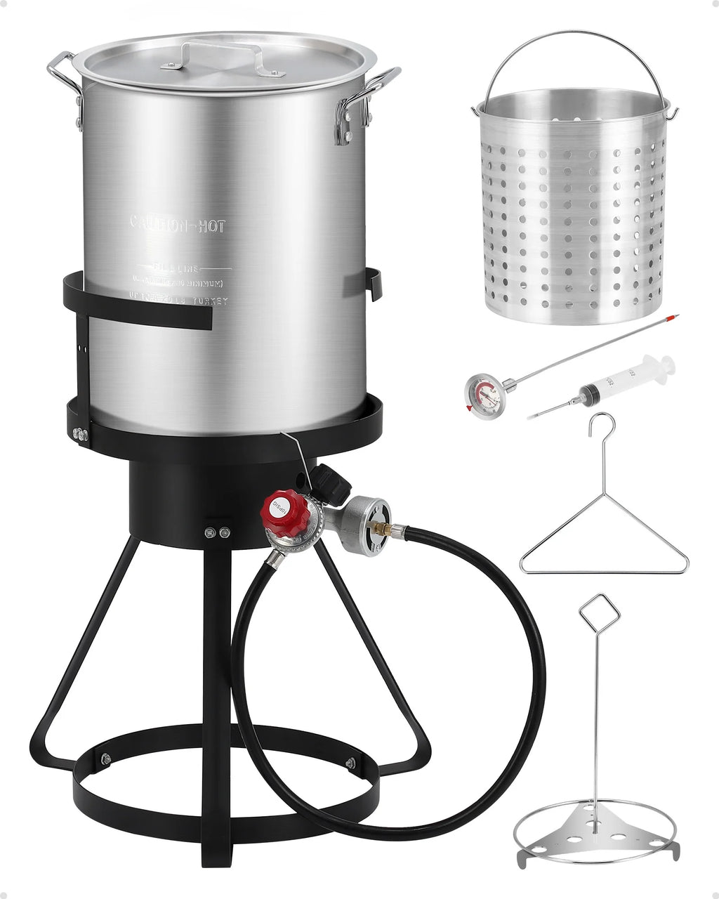 30QT Propane Turkey Fryer with Round Cooktop Kit A27103