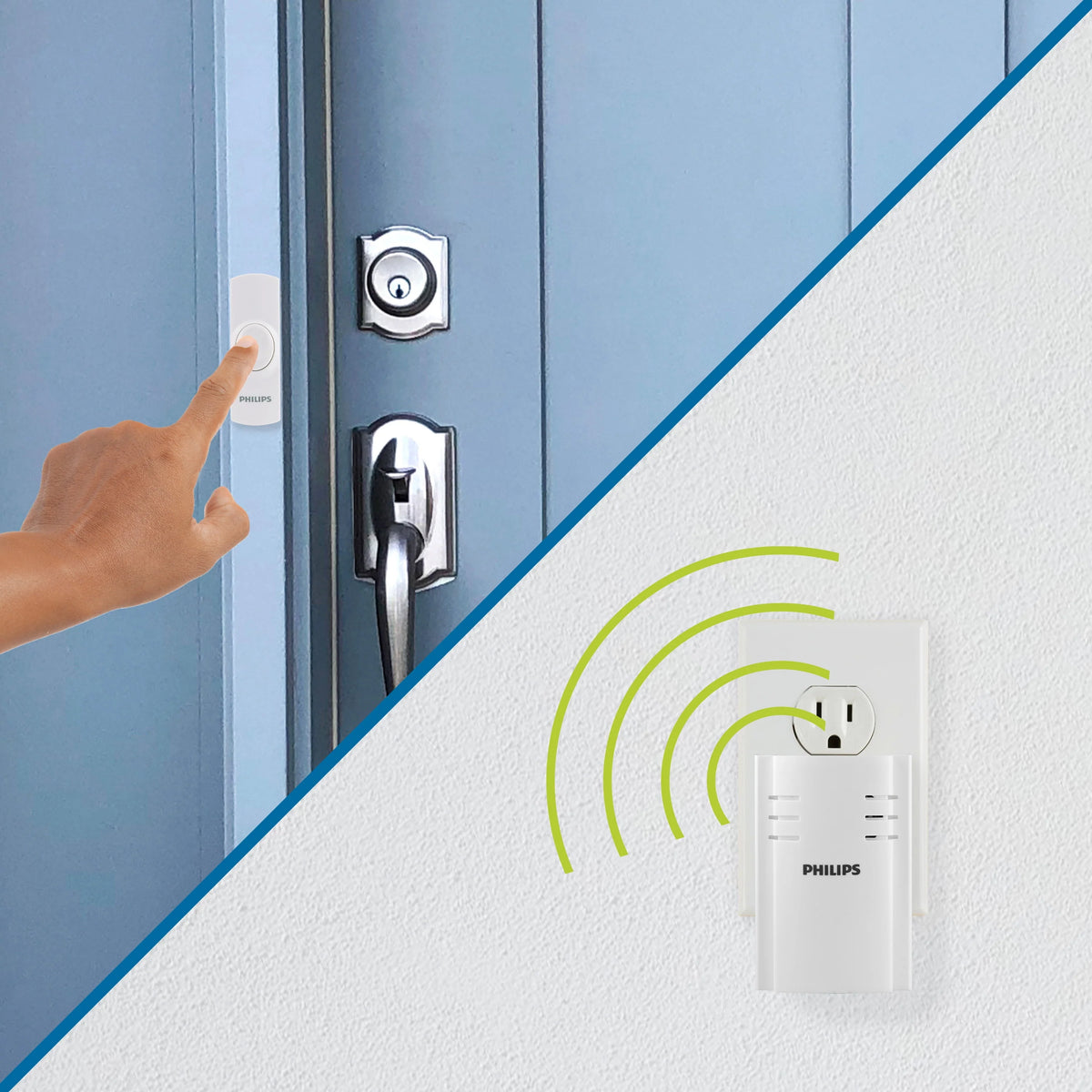 White Plug-in 2-Melody Doorbell Kit D891