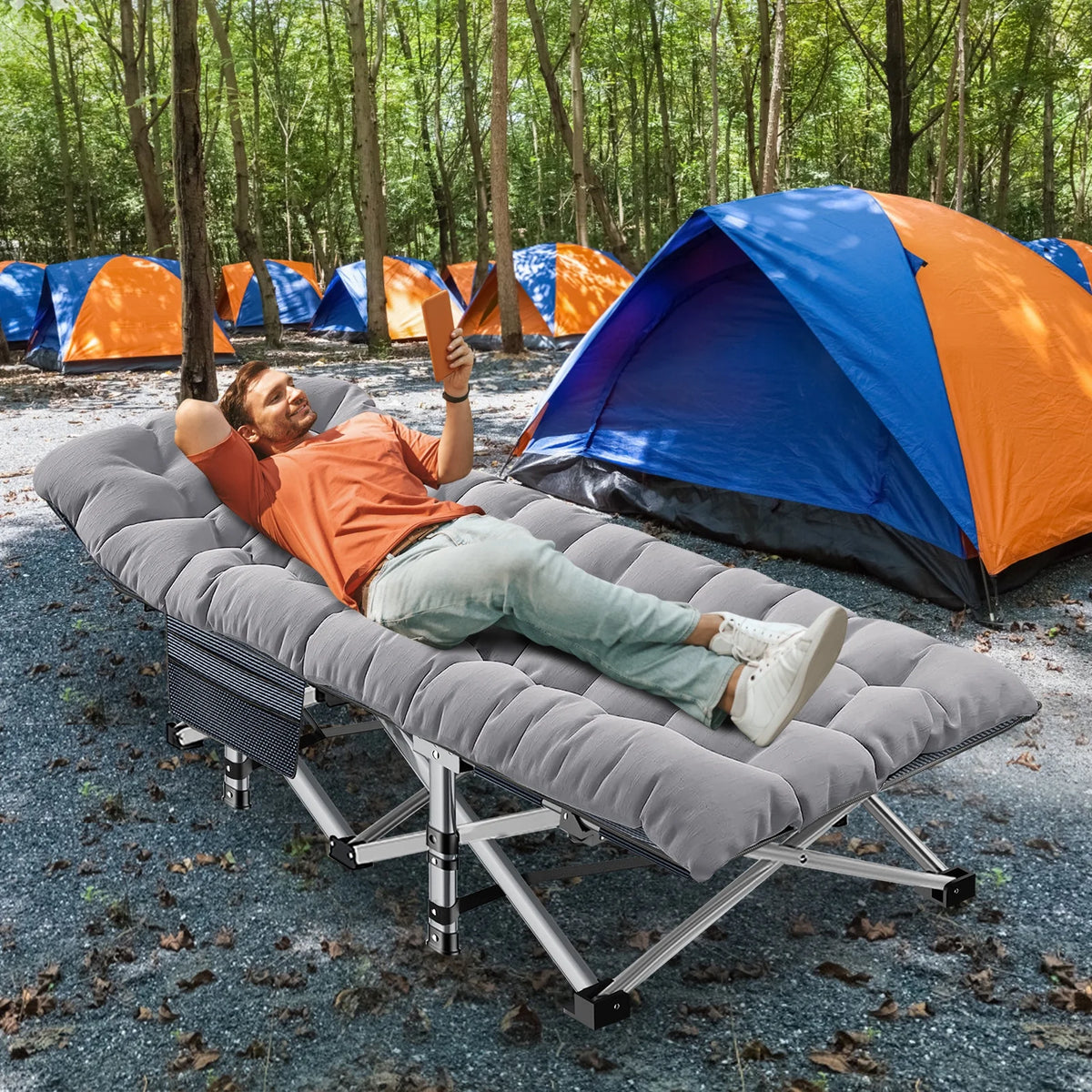 Folding Camping Cot with Carry Bag F5773