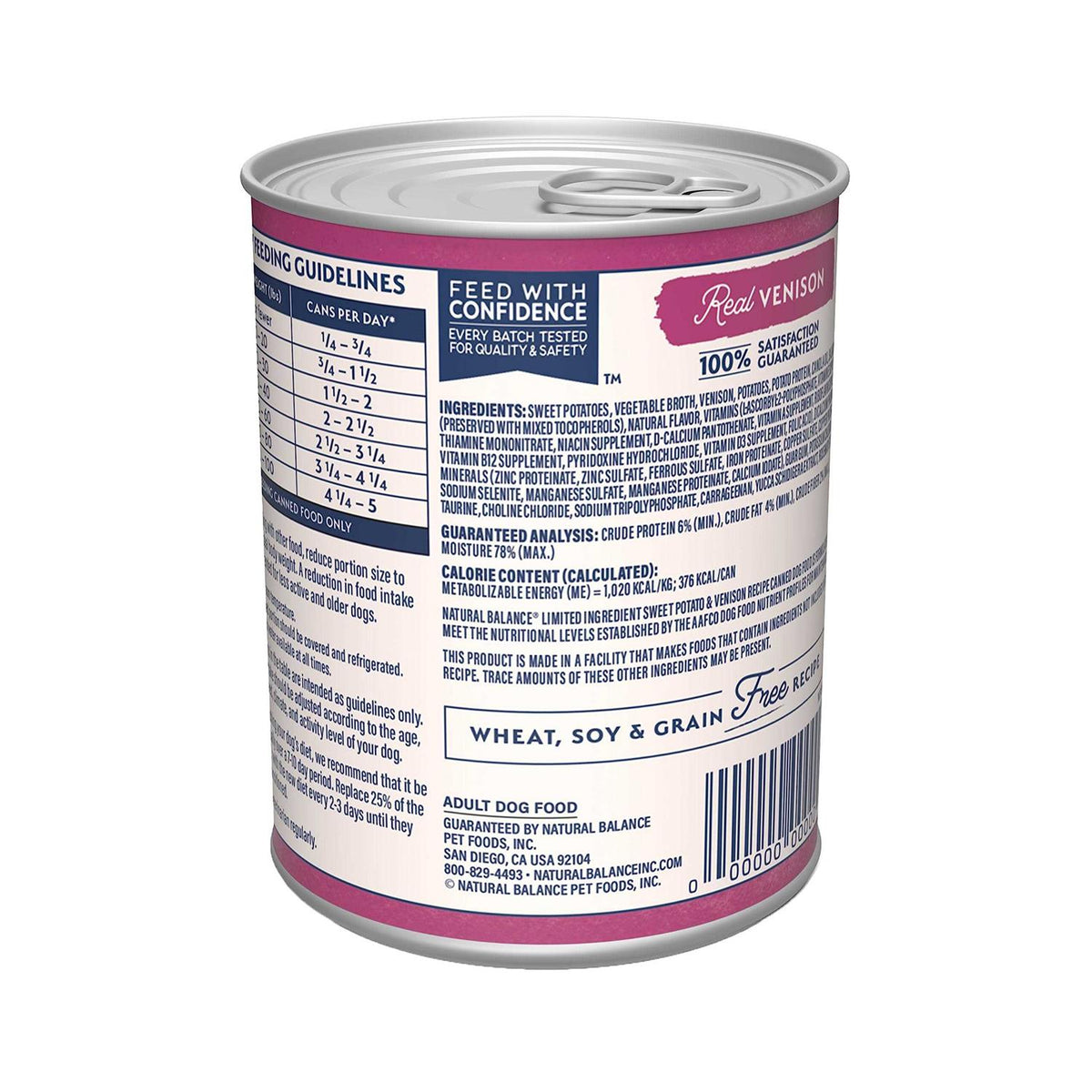 Sweet Potato & Venison Wet Canned Dog Food O456853