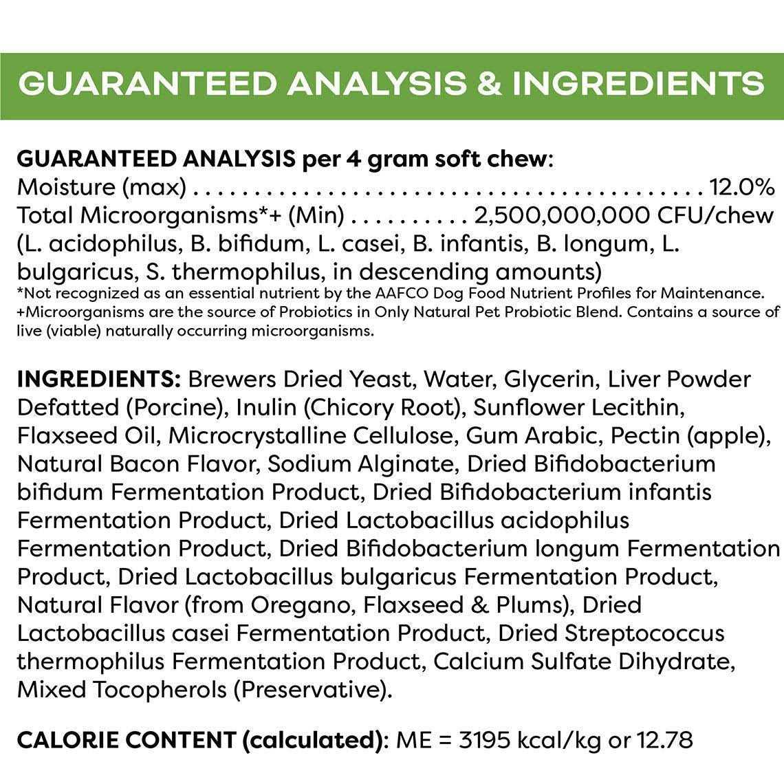 Probiotic Blend Digestive Support Soft Dog Chews A6582