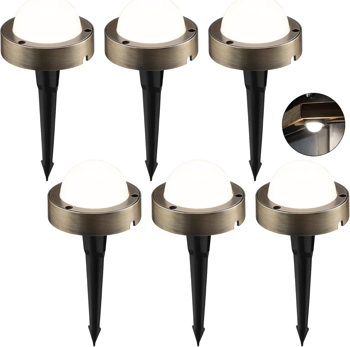 4.5W 2700K LED Landscape Pathway Lights, Pack of 6 Y1441