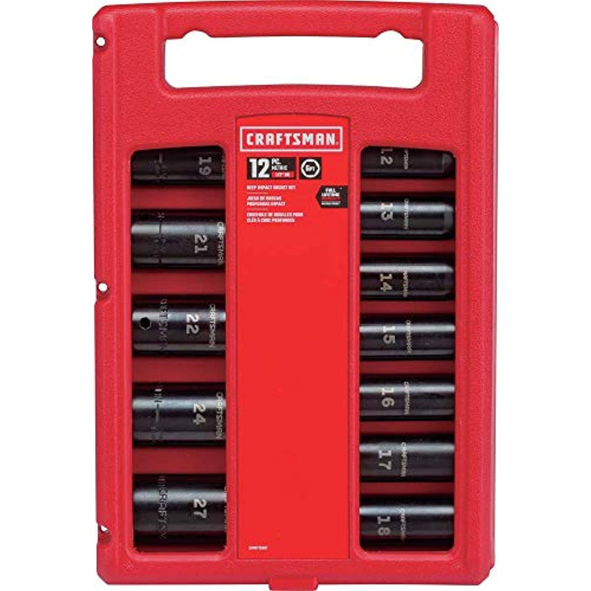 12 Piece 1/2" Metric Deep Impact Socket Set C72511