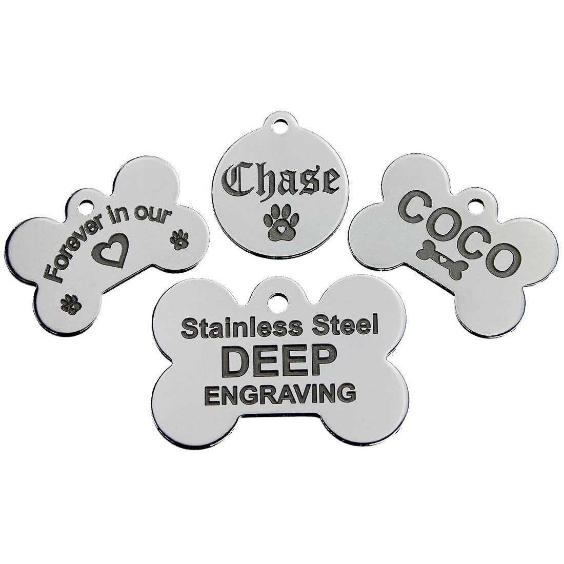 Stainless Steel Custom Deep Engraved Pet ID Tags R866411