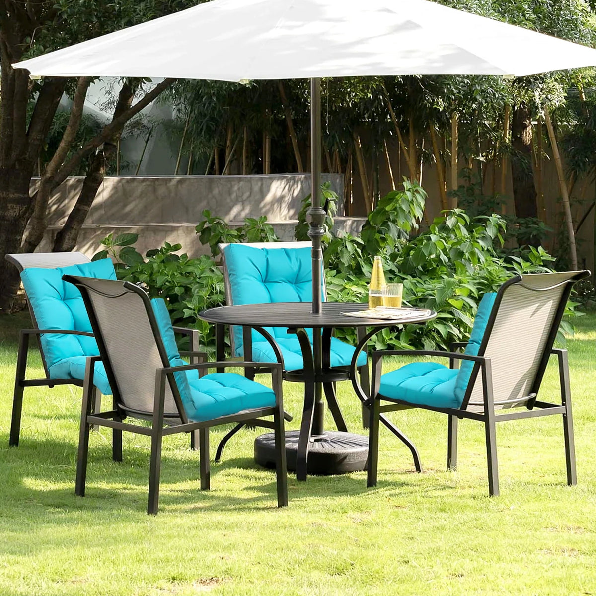 4pcs Non Slip Waterproof Outdoor Chair Cushion O766668