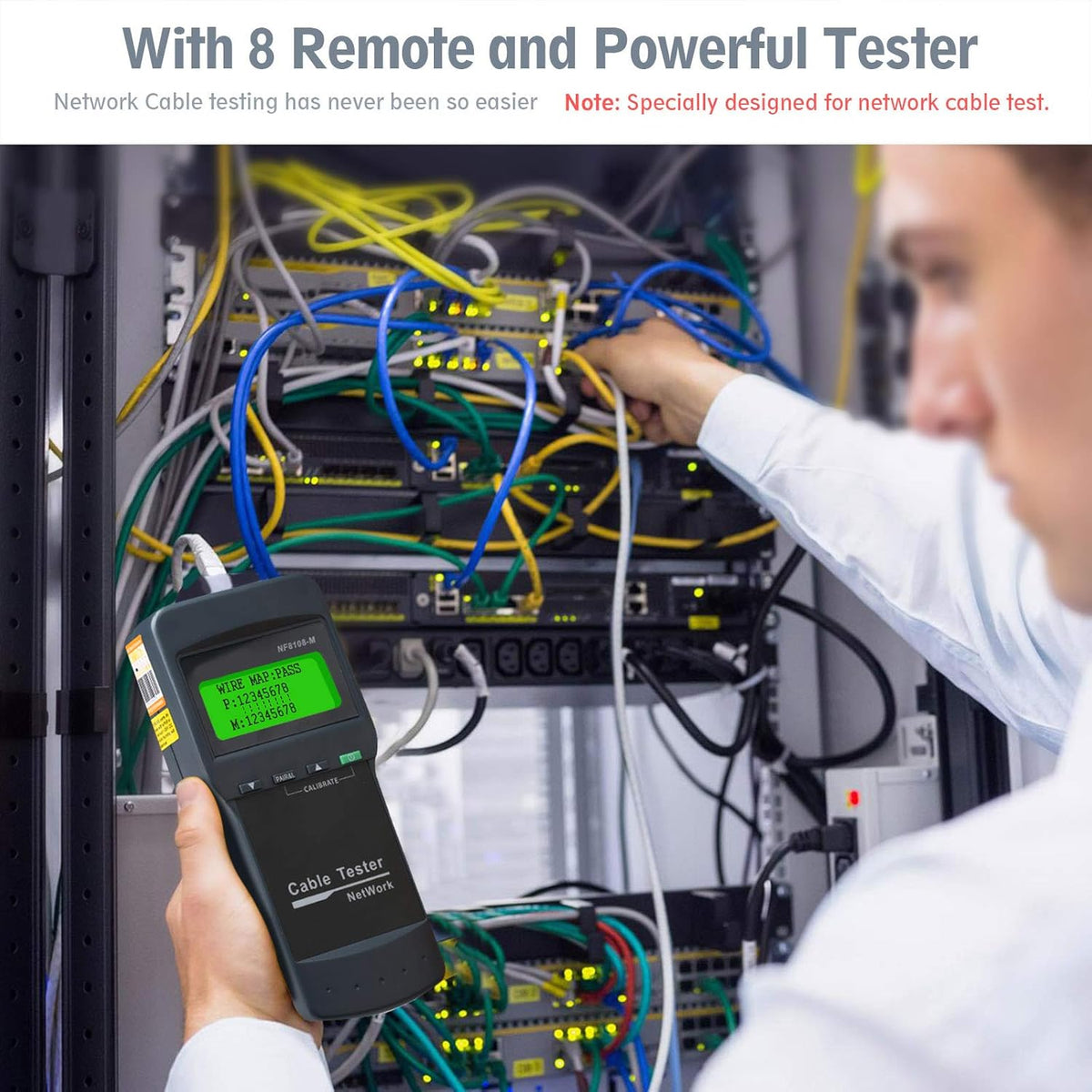 Network Cable Tester with 8 Remote Units L7131