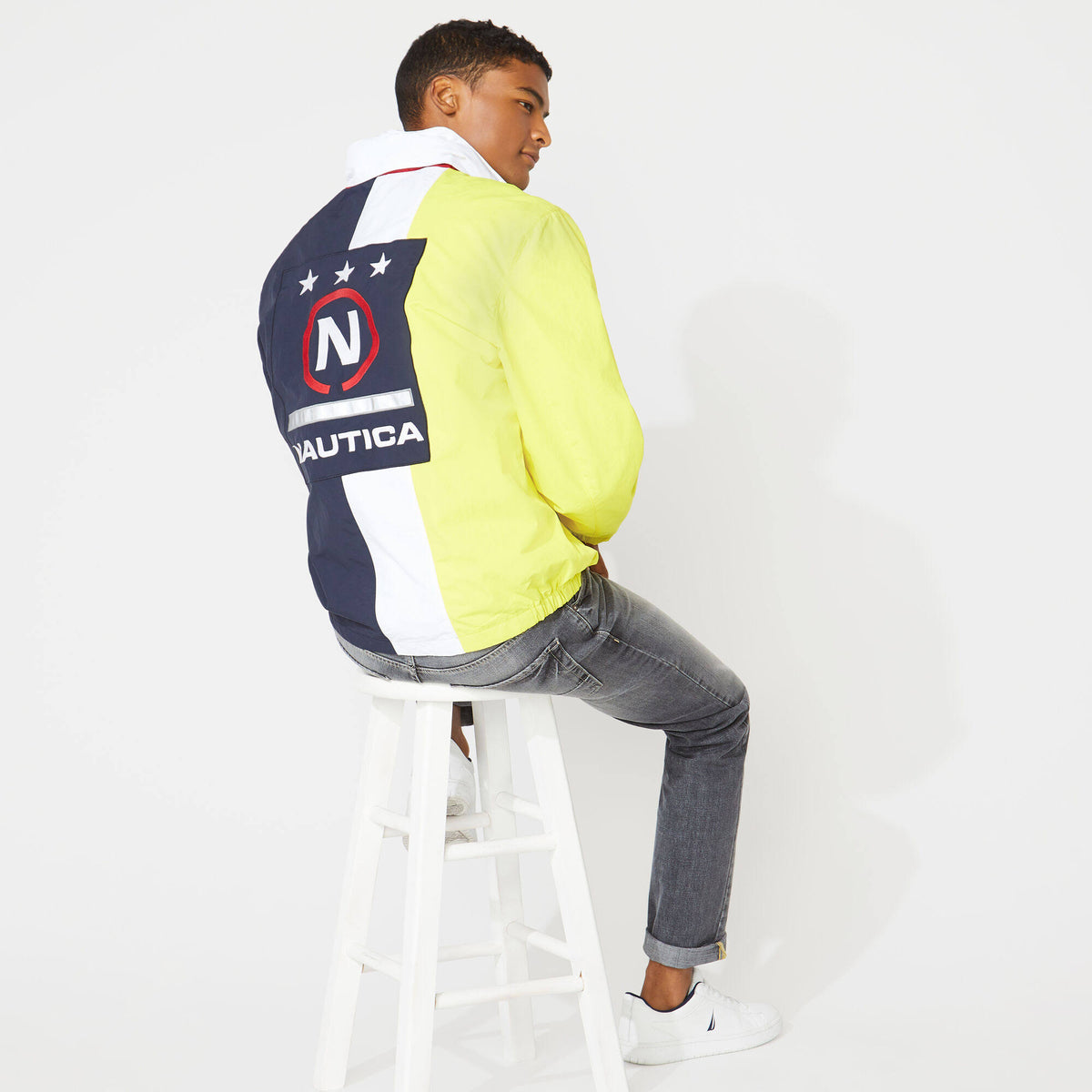 Men's Colorblock Jacket Navy R655
