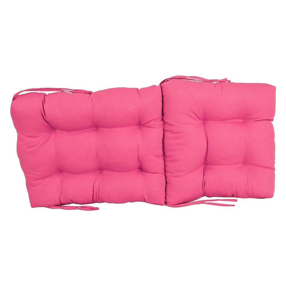 18-inch by 38-inch Solid Twill Tufted Chair Cushion L961