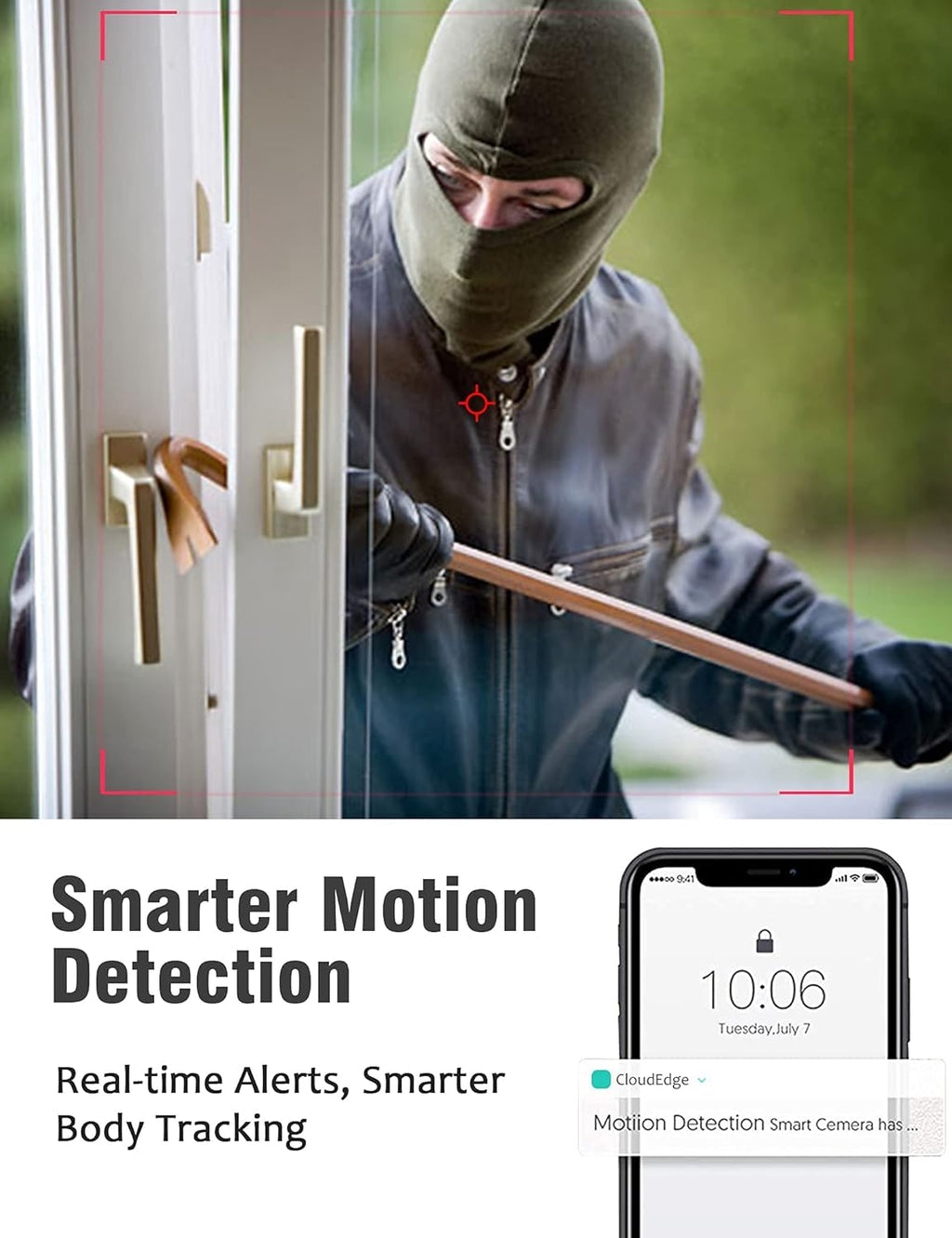 Wireless Rechargeable Battery Security Camera 1080P HD Waterproof Night Vision W459