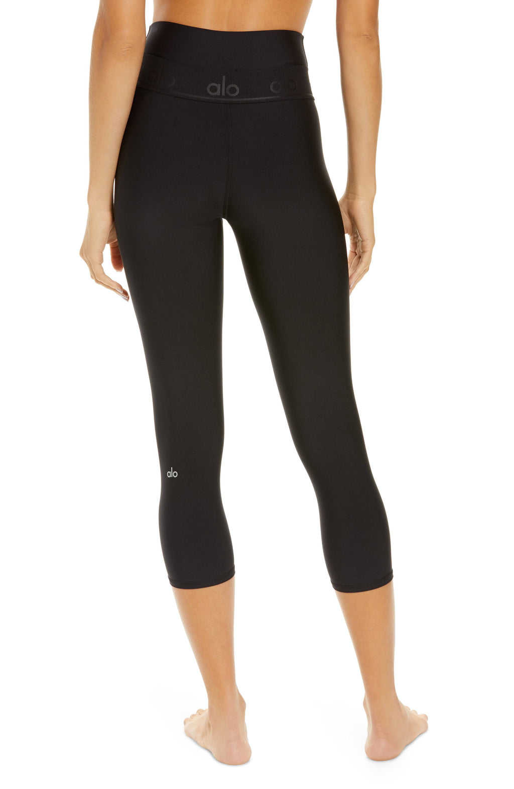 Black High-Waist Fitness Capri O86852