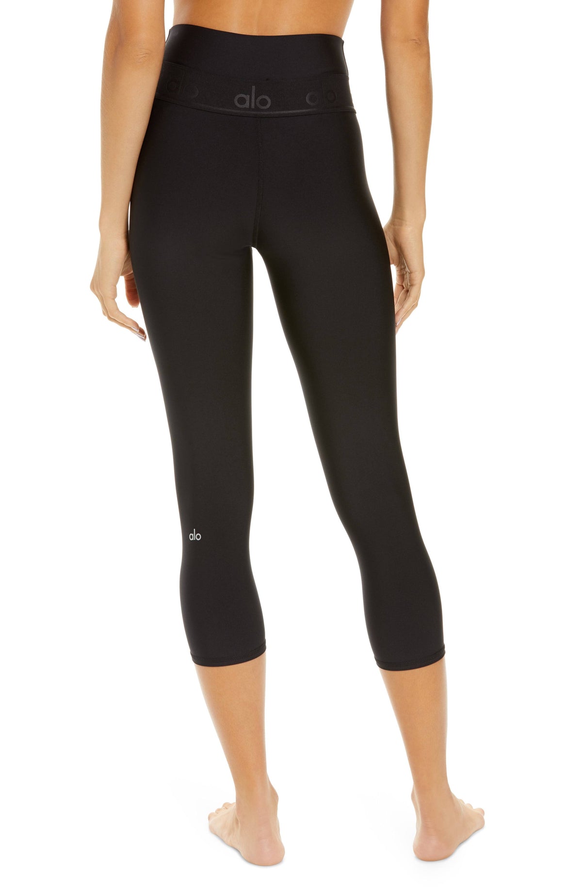 Black High-Waist Fitness Capri O86852