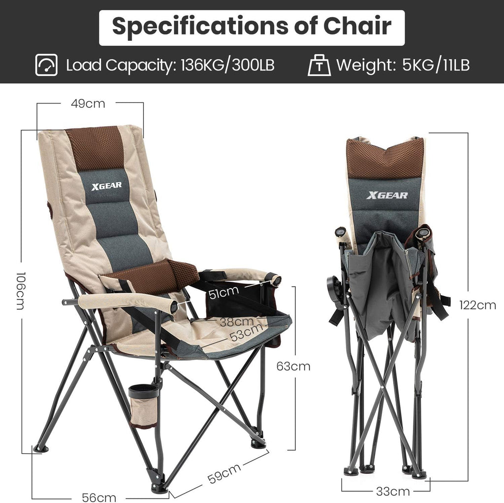 Folding Camp Chair with Lumbar Support N111