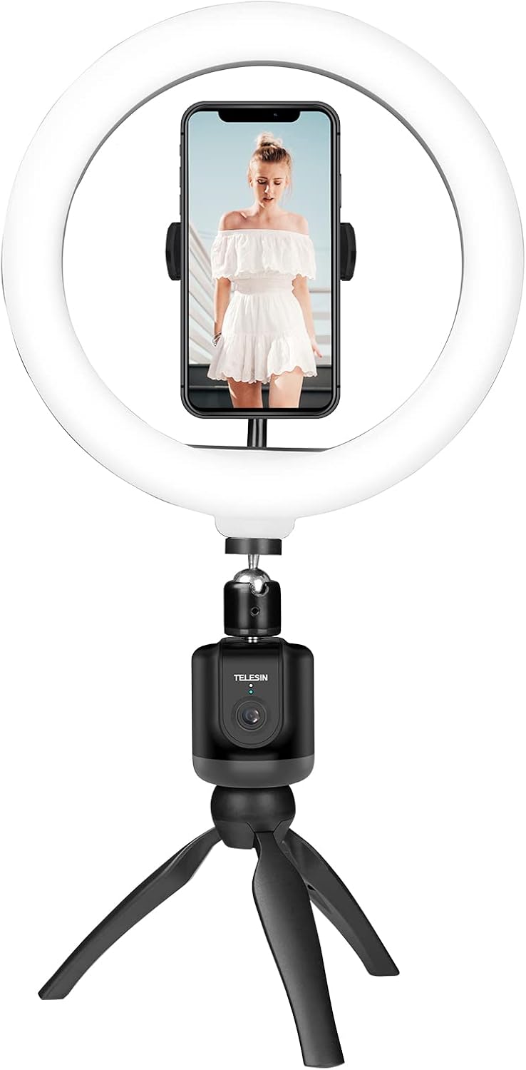 Auto Tracking Tripod with Remote, 360 Rotation Selfie Stick for Phone and Camera Z5542