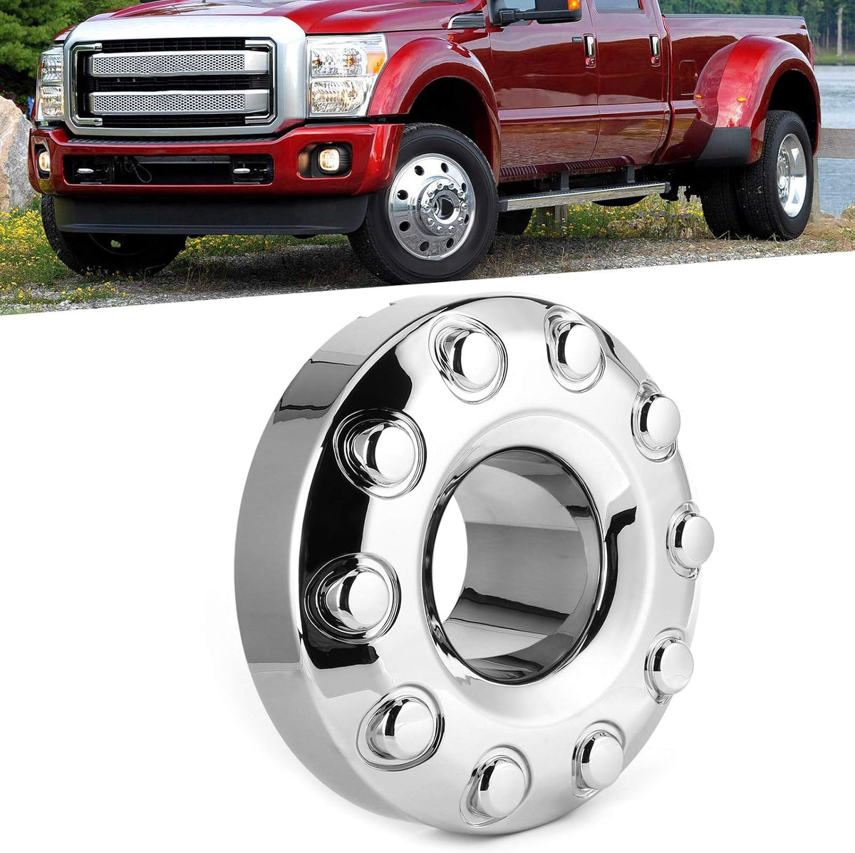 Aluminum Chrome Wheel Center Cap 10 Lugs Q719