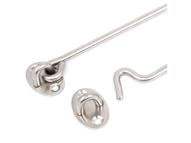 Window Shed Gate Door Latch Lock Catch Eye and Hook Clasp 10pcs T5755