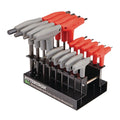 SAE and Metric T-Handle Ball End Hex Key Set, 18-Piece N828