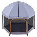 Blue Portable Lightweight Baby Playpen with Canopy and Travel Bag E565