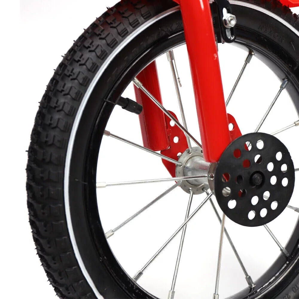 Yellow 14 Inch Kids Bike with Training Wheels Y500582