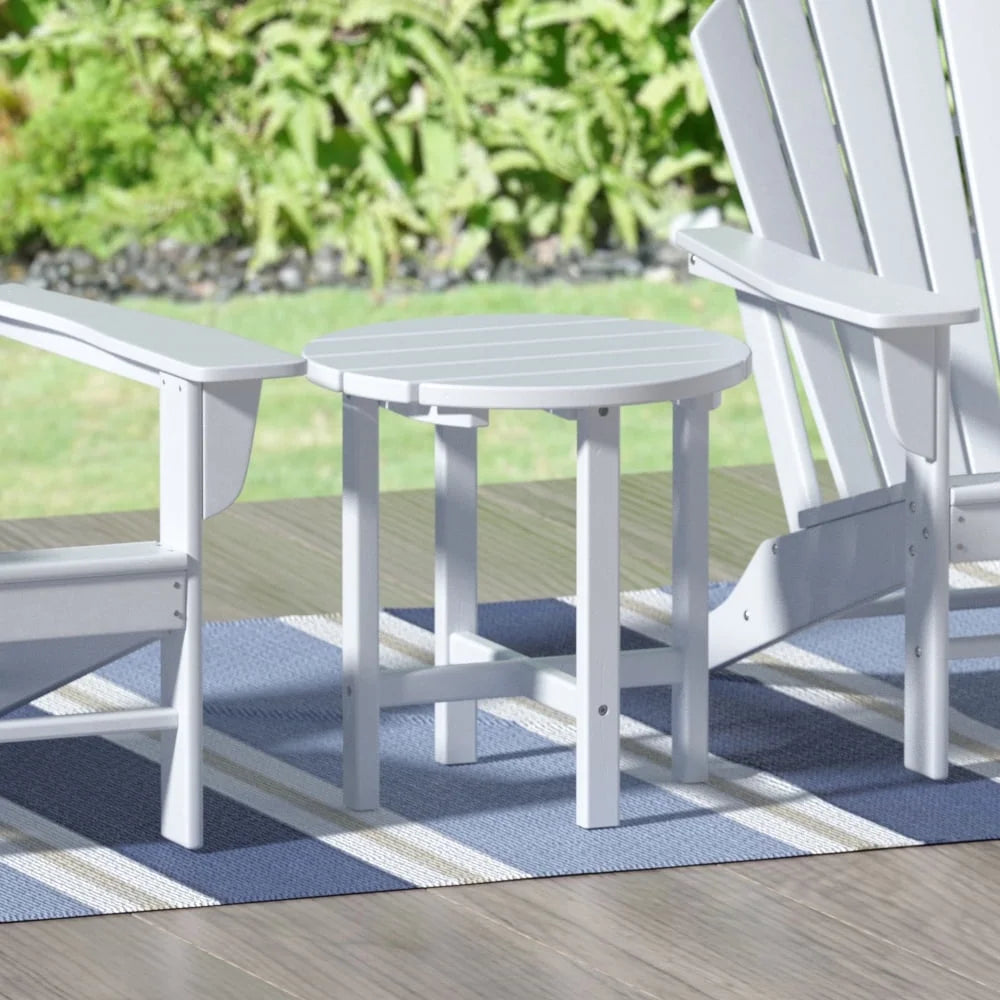 18 Inch Round Plastic Outdoor Patio Side Table T612