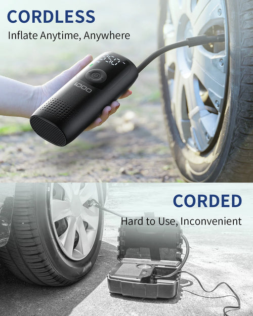150PSI Cordless Tire Inflator Portable Air Compressor Q5709