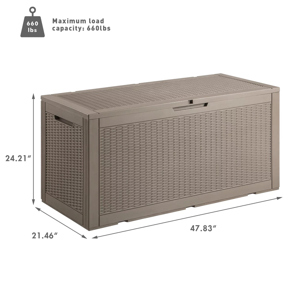 100 Gallon Black Plastic Resin Storage Box P19746