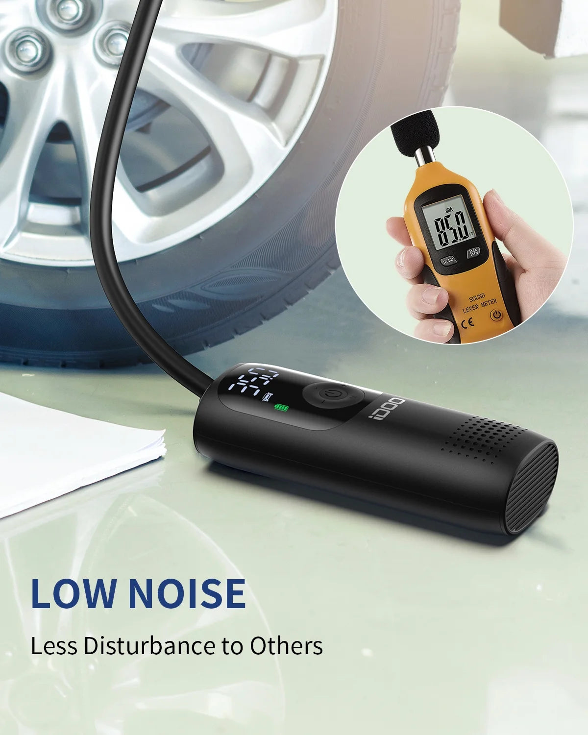 150PSI Cordless Tire Inflator Portable Air Compressor Q5709