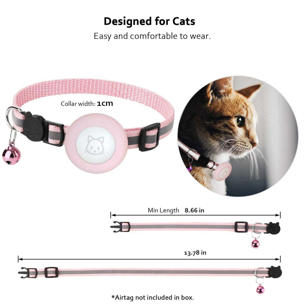 Breakaway Cat Collar with Air Tag Case I228