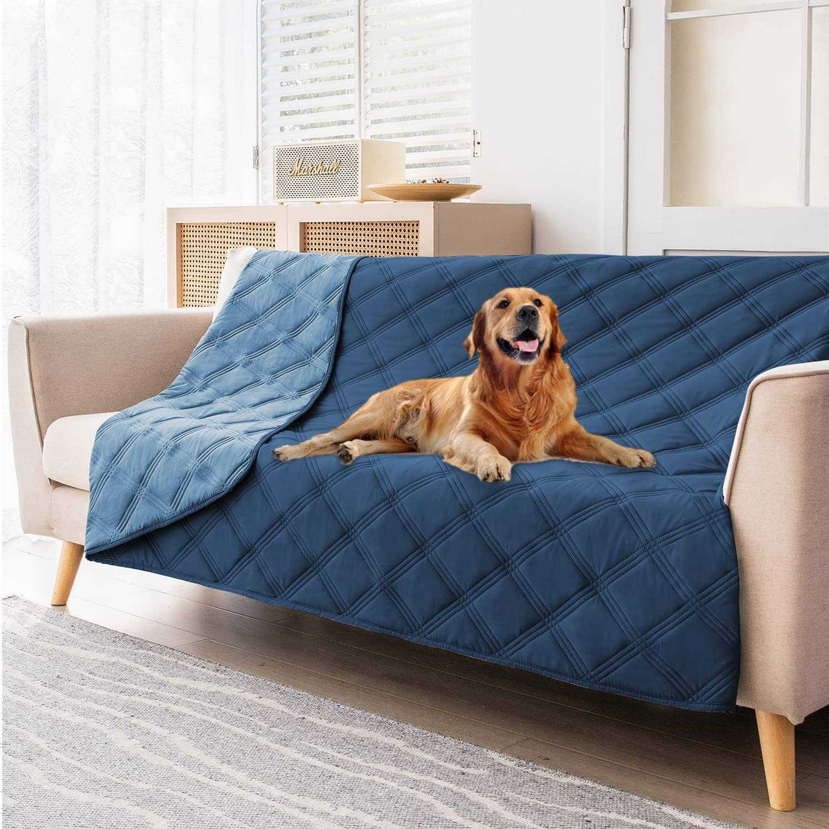 Waterproof Reversible Dog Bed Cover Pet Blanket O9787