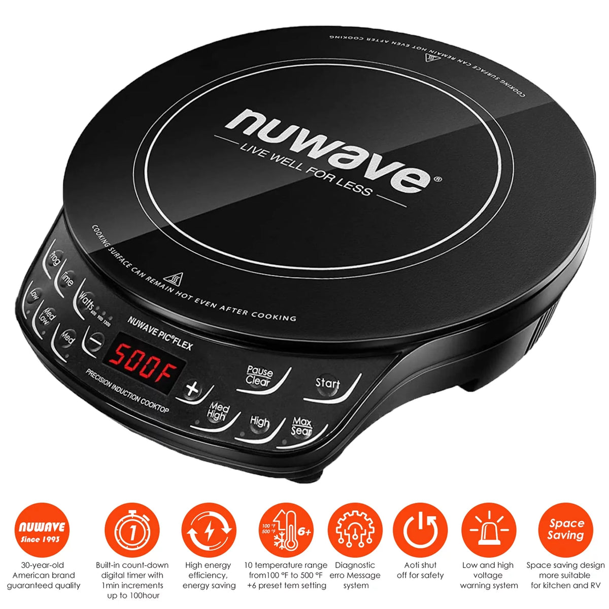 Portable Induction Cooktop with 6.5-inch Heating Coil T7200