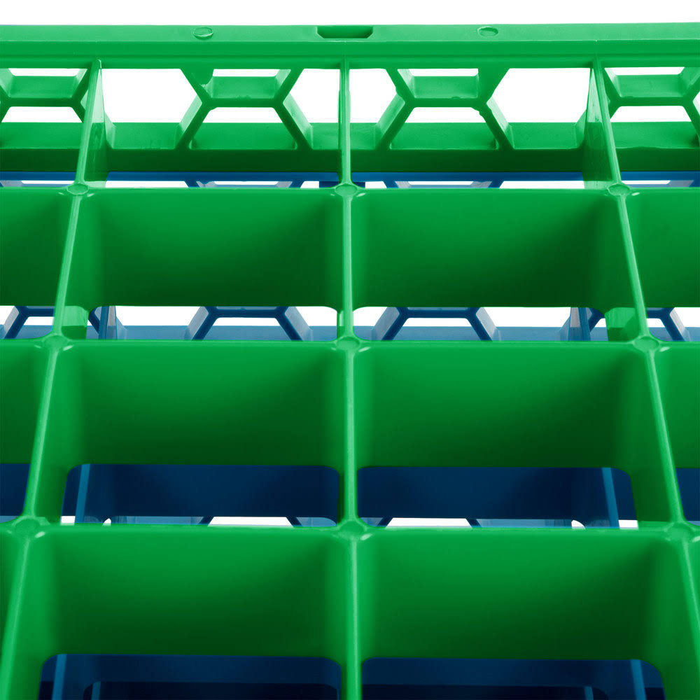 36 Compartment Green Glass Rack with 4 Extenders N5701