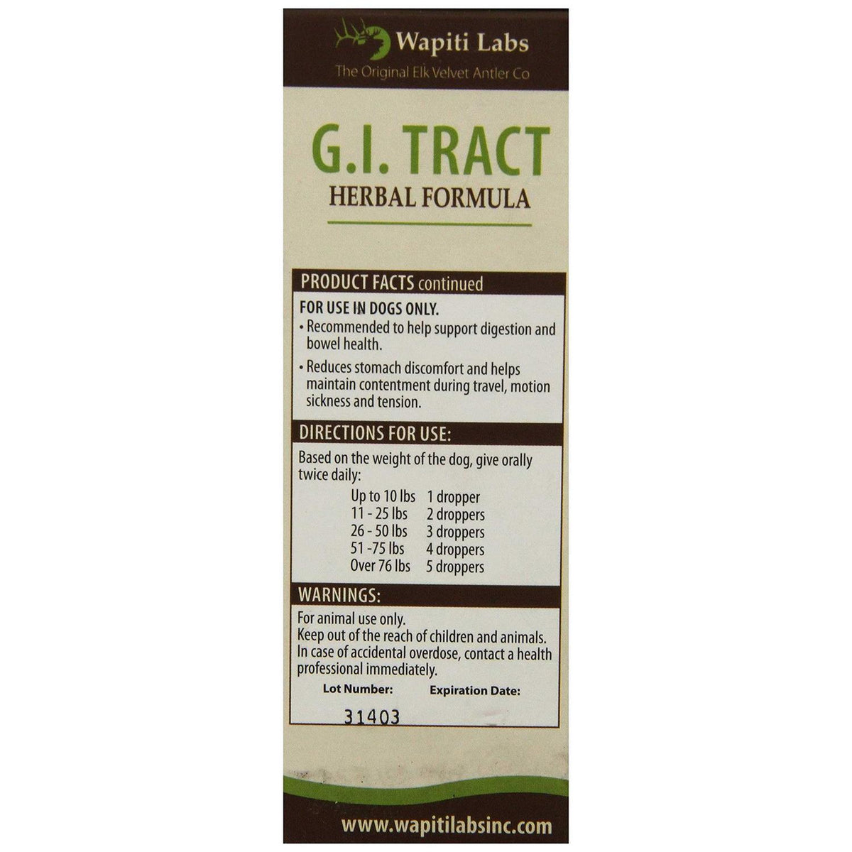 Dog Gi Tract Formula H3216