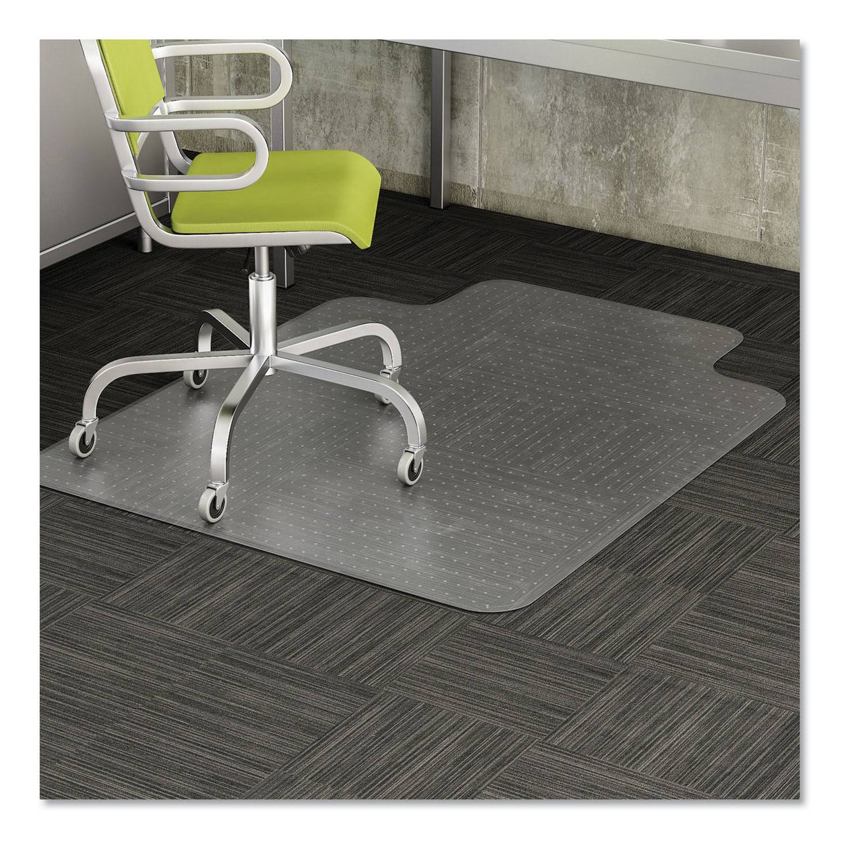 Clear Lipped Chair Mat for Low Pile Carpet, 36 x 48 P79437