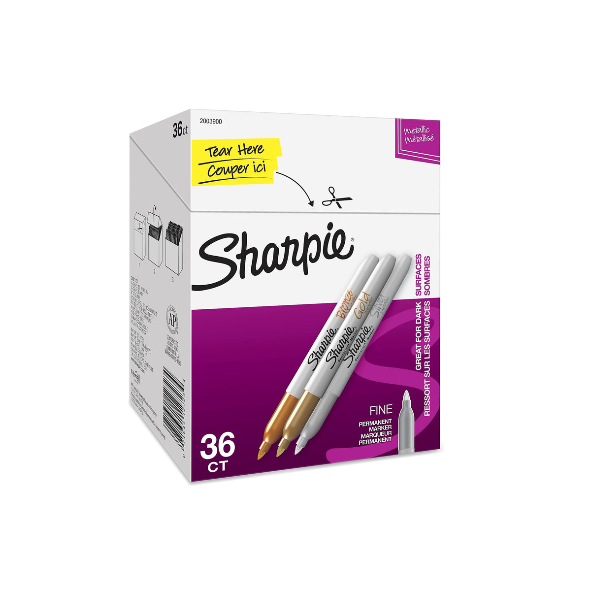 Metallic Permanent Markers Fine Point 36 Pack O101
