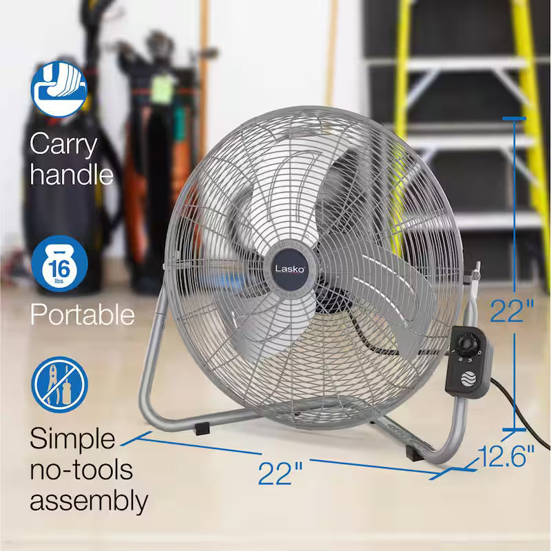 20 in. 3 Speed Metallic Floor Fan P5960